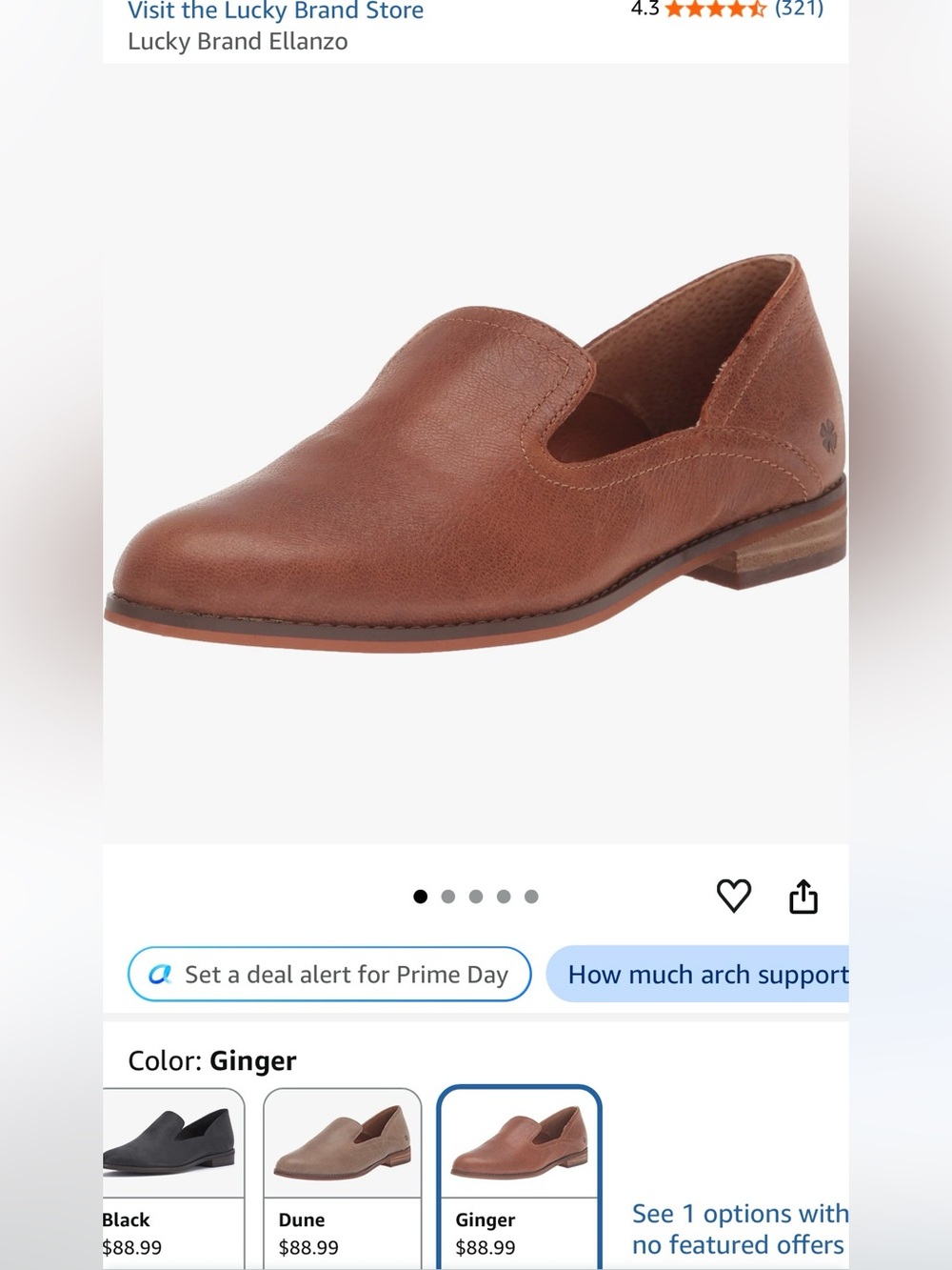 Lucky Brand Women's Ellanzo Leather Slip-on Loafers - worn once